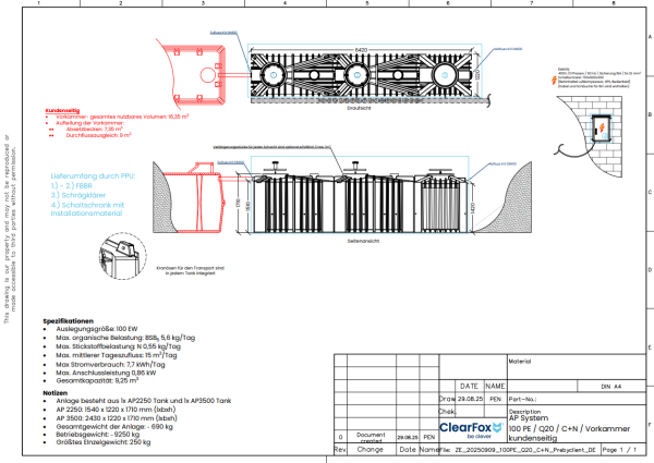 ClearFox® AP FBBR o. Vorklärung (C+N - 100 EW)